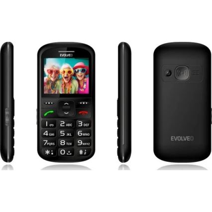 Evolveo - EasyPhone XS mobilni telefon za starije osobe, crni