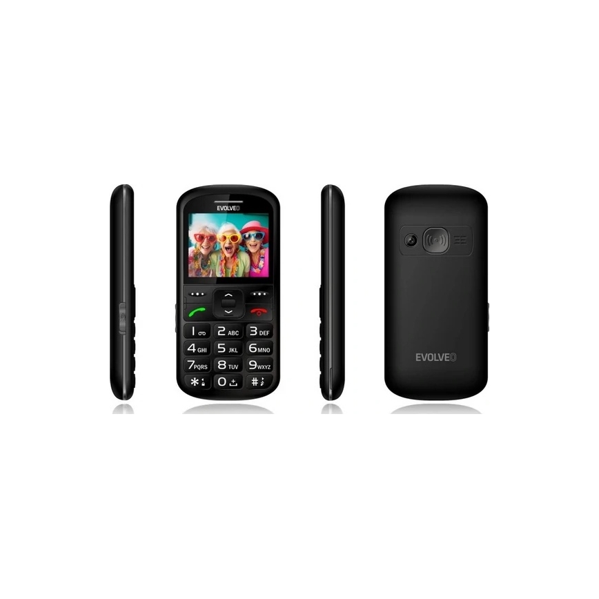 Evolveo - EasyPhone XS mobilni telefon za starije osobe, crni