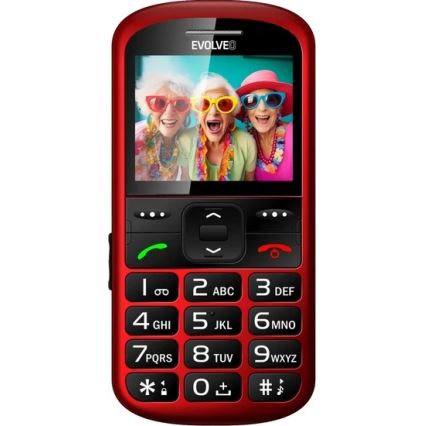 Evolveo - EasyPhone XS, mobilni telefon za starije osobe, crvena