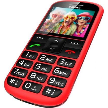 Evolveo - EasyPhone XS mobilni telefon za starije osobe, crvene boje