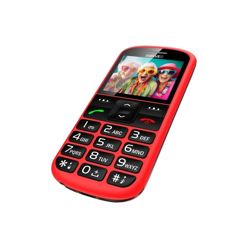 Evolveo - EasyPhone XS mobilni telefon za starije osobe, crvene boje