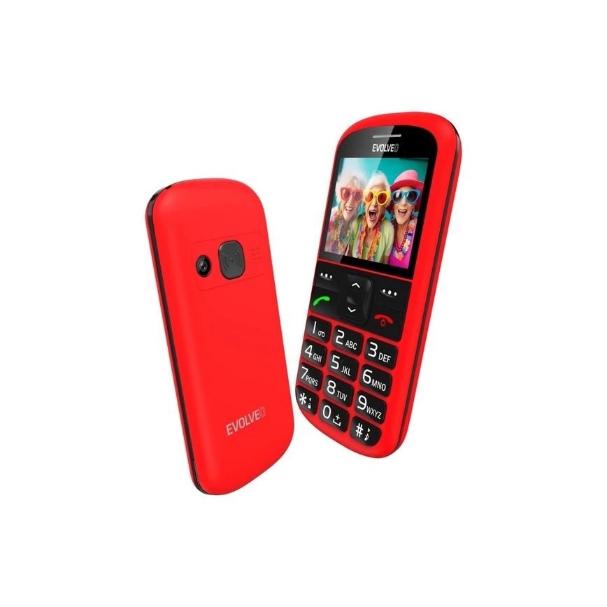 Evolveo - EasyPhone XS mobilni telefon za starije osobe, crvene boje