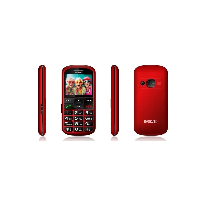 Evolveo - EasyPhone XS mobilni telefon za starije osobe, crvene boje