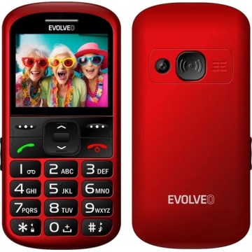 Evolveo - EasyPhone XS, mobilni telefon za starije osobe, crveni