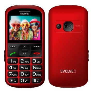 Evolveo - EasyPhone XS, mobitel za starije osobe, crvena