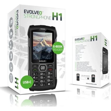 Evolveo - StrongPhone H1, vodootporan Dual SIM telefon, crno-srebran