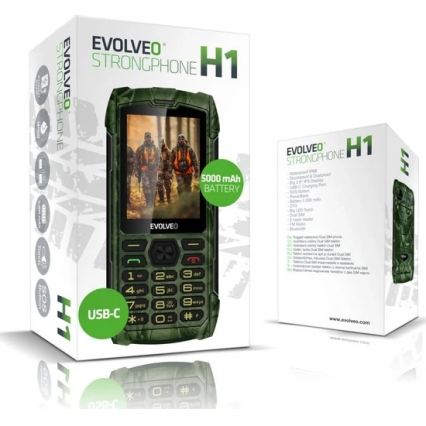 Evolveo - StrongPhone H1 vodootporan Dual SIM telefon u lovačkoj kamuflaži