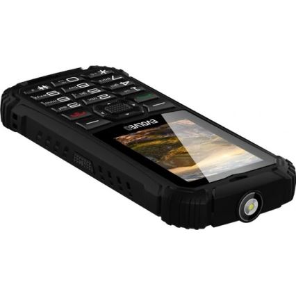 Evolveo - StrongPhone Q1, vodootporan Dual SIM telefon, crne boje