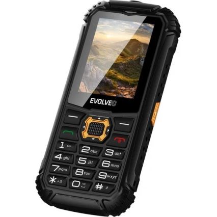 Evolveo - StrongPhone Q1, vodootporan Dual SIM telefon, crne/narančaste boje