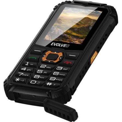 Evolveo - StrongPhone Q1, vodootporan Dual SIM telefon, crne/narančaste boje