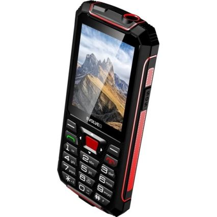 Evolveo - StrongPhone W4 vodootporan Dual SIM telefon, crne/crvene boje