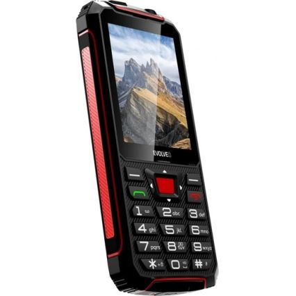 Evolveo - StrongPhone W4 vodootporan Dual SIM telefon, crne/crvene boje