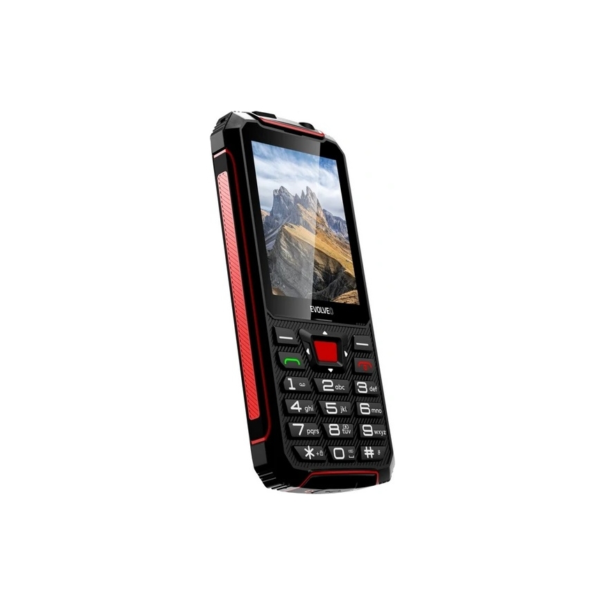 Evolveo - StrongPhone W4 vodootporan Dual SIM telefon, crne/crvene boje