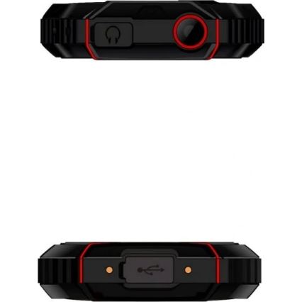 Evolveo - StrongPhone W4 vodootporan Dual SIM telefon, crne/crvene boje