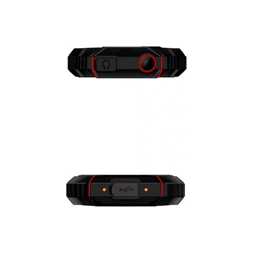 Evolveo - StrongPhone W4 vodootporan Dual SIM telefon, crne/crvene boje