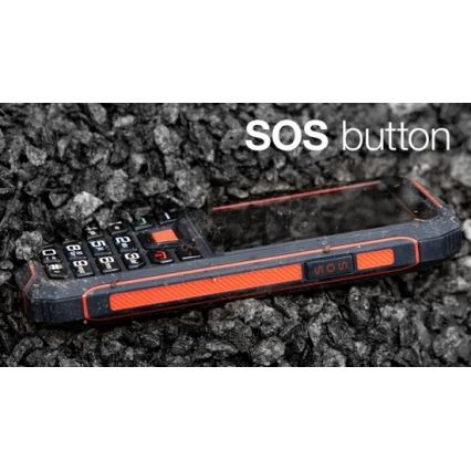 Evolveo - StrongPhone W4 vodootporan Dual SIM telefon, crne/crvene boje