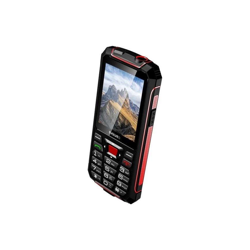 Evolveo - StrongPhone W4, vodootporan Dual SIM telefon, u crno-crvenoj boji