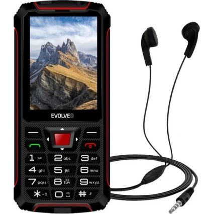 Evolveo - StrongPhone W4, vodootporan Dual SIM telefon, u crno-crvenoj boji