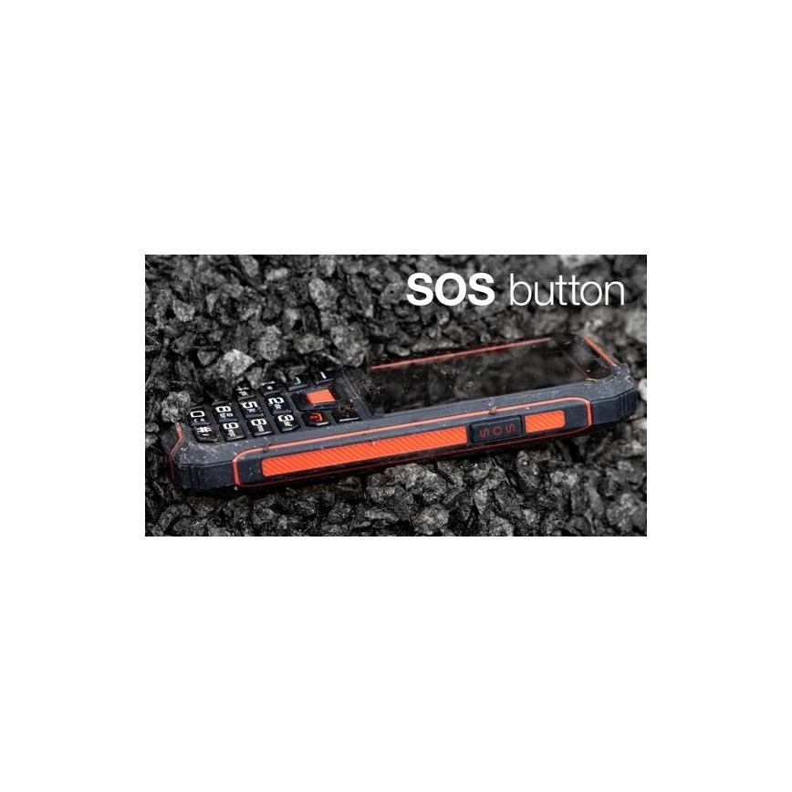 Evolveo - StrongPhone W4, vodootporan Dual SIM telefon, u crno-crvenoj boji