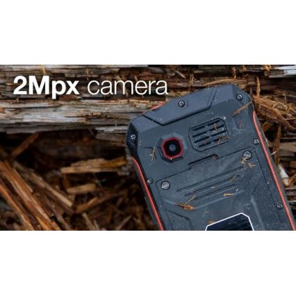 Evolveo - StrongPhone W4, vodootporan Dual SIM telefon, u crno-crvenoj boji