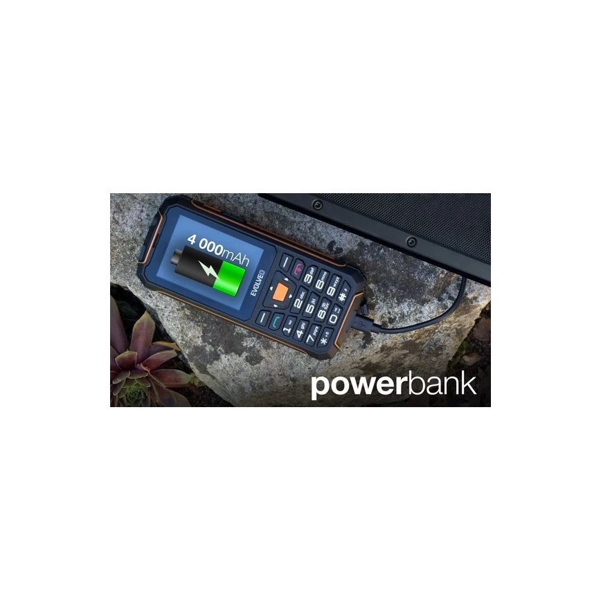 Evolveo - StrongPhone Z6 vodootporan Dual SIM telefon crna/narančasta