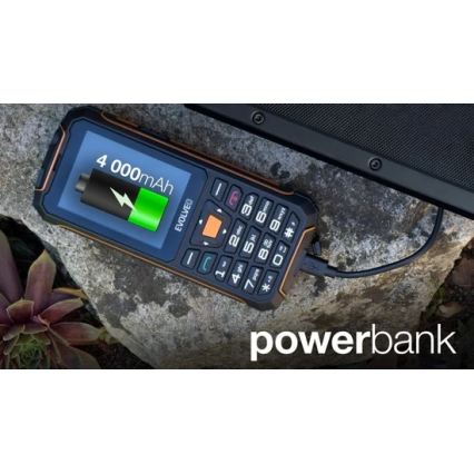 Evolveo - StrongPhone Z6, vodootporan Dual SIM telefon, crno - narančasta