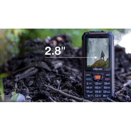 Evolveo - StrongPhone Z6, vodootporan Dual SIM telefon, crno - narančasta