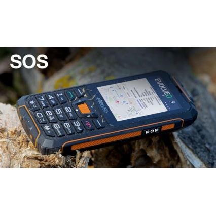 Evolveo - StrongPhone Z6, vodootporan Dual SIM telefon, crno - narančasta