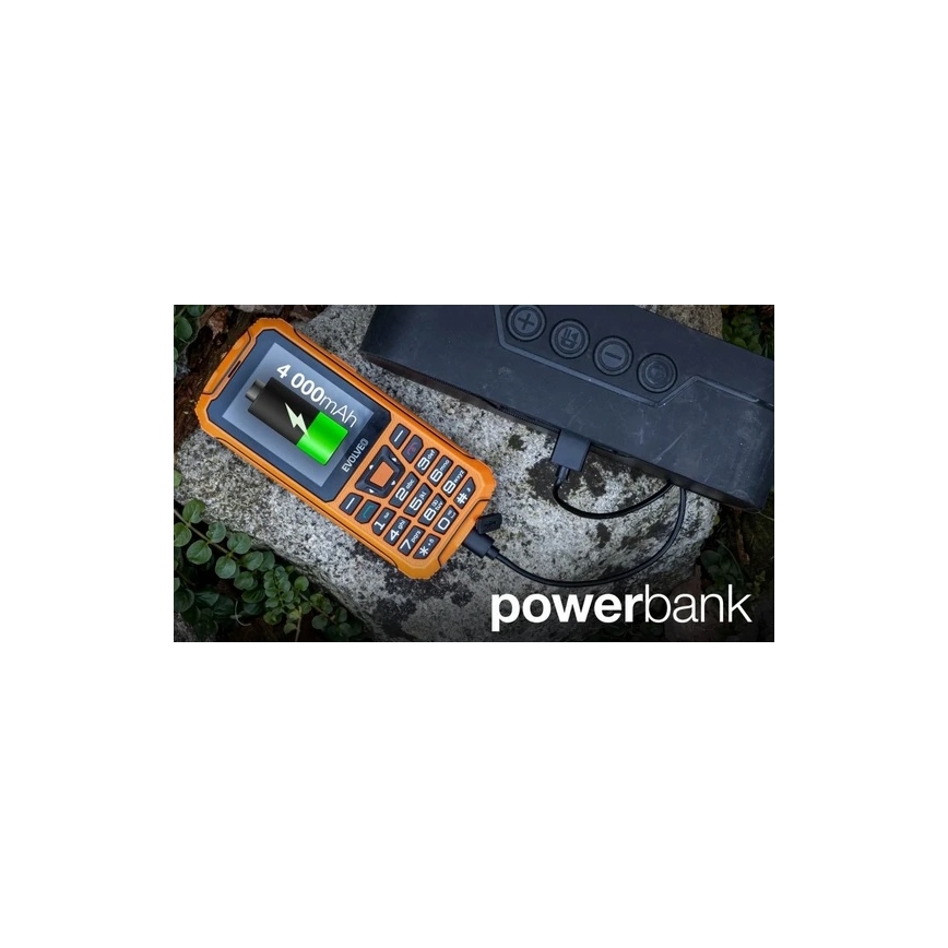 Evolveo - StrongPhone Z6, vodootporan Dual SIM telefon narančaste boje