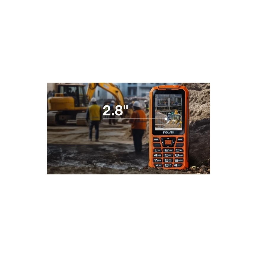 Evolveo - StrongPhone Z6, vodootporan Dual SIM telefon narančaste boje