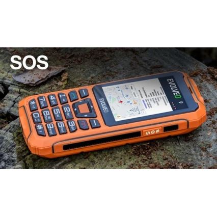 Evolveo - StrongPhone Z6, vodootporan Dual SIM telefon narančaste boje