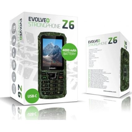 Evolveo - StrongPhone Z6 vodootporan Dual SIM telefon u lovnoj kamuflaži