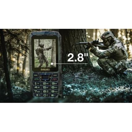 Evolveo - StrongPhone Z6 vodootporan Dual SIM telefon u lovnoj kamuflaži
