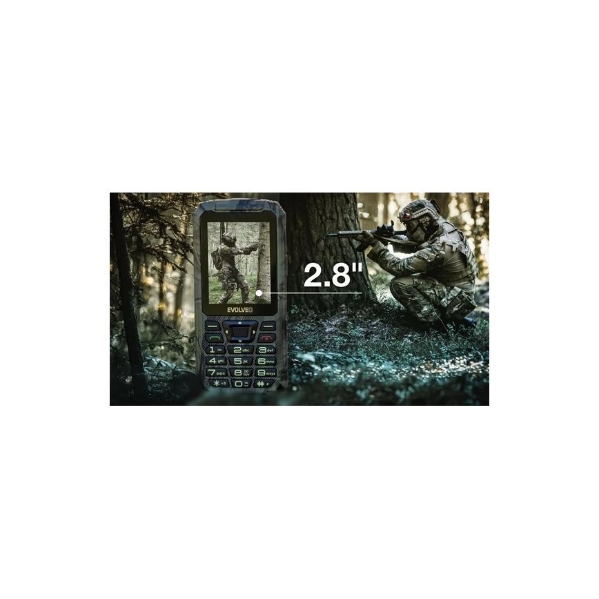 Evolveo - StrongPhone Z6, vodootporan Dual SIM telefon u lovskoj kamuflaži