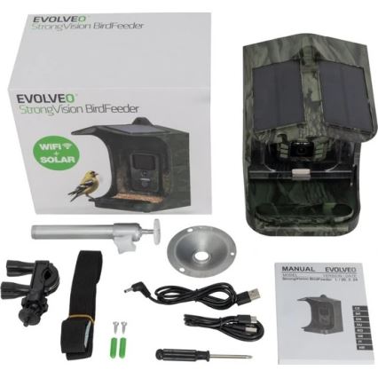 Evolveo - StrongVision BirdFeeder - pametna hranilica za ptice s kamerom i solarnim panelom