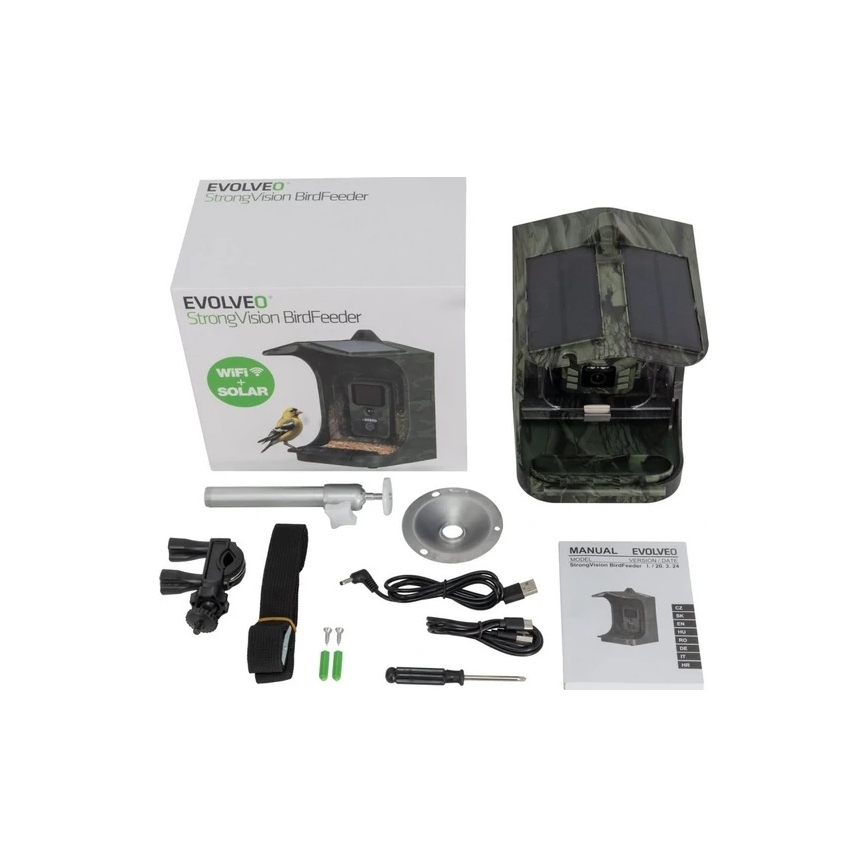 Evolveo - StrongVision BirdFeeder - pametna hranilica za ptice s kamerom i solarnim panelom