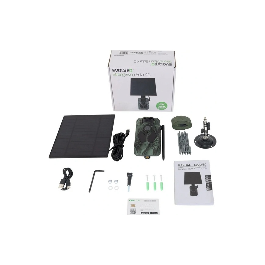 Evolveo - StrongVision Solar 4G, 4G lovna kamera s aplikacijom i solarnim panelom