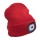 Extol - kapa s integriranom čelovkom i USB punjenjem 300 mAh, crvena, univerzalna veličina
