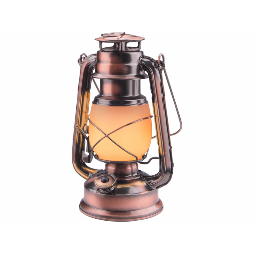 Extol - LED Petrolejska lampa LED/4xAA bakrena