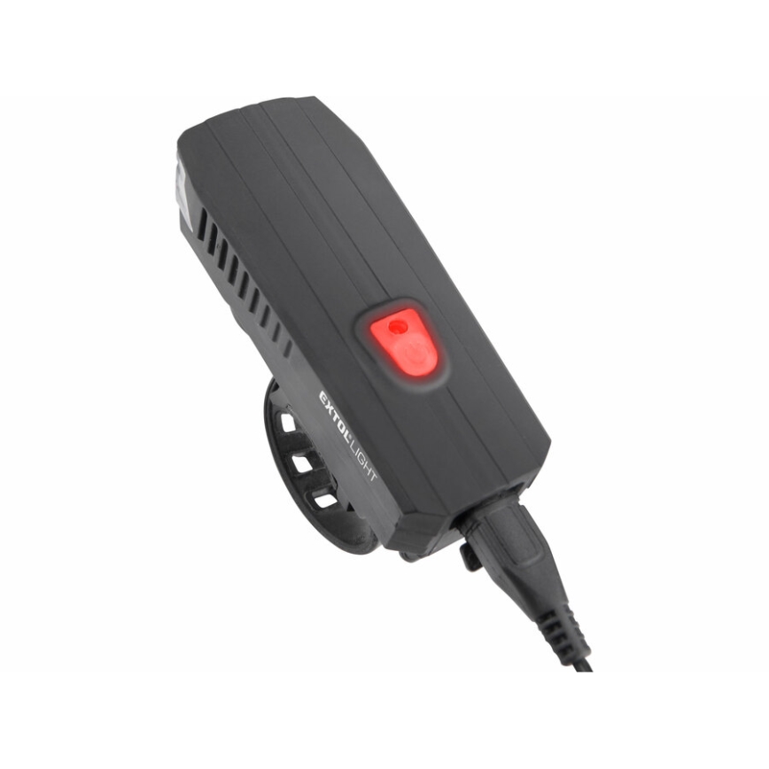 Extol - LED Punjiva baterijska svjetiljka sa sirenom za bicikl LED/5W/1200 mAh/3,7V IPX4