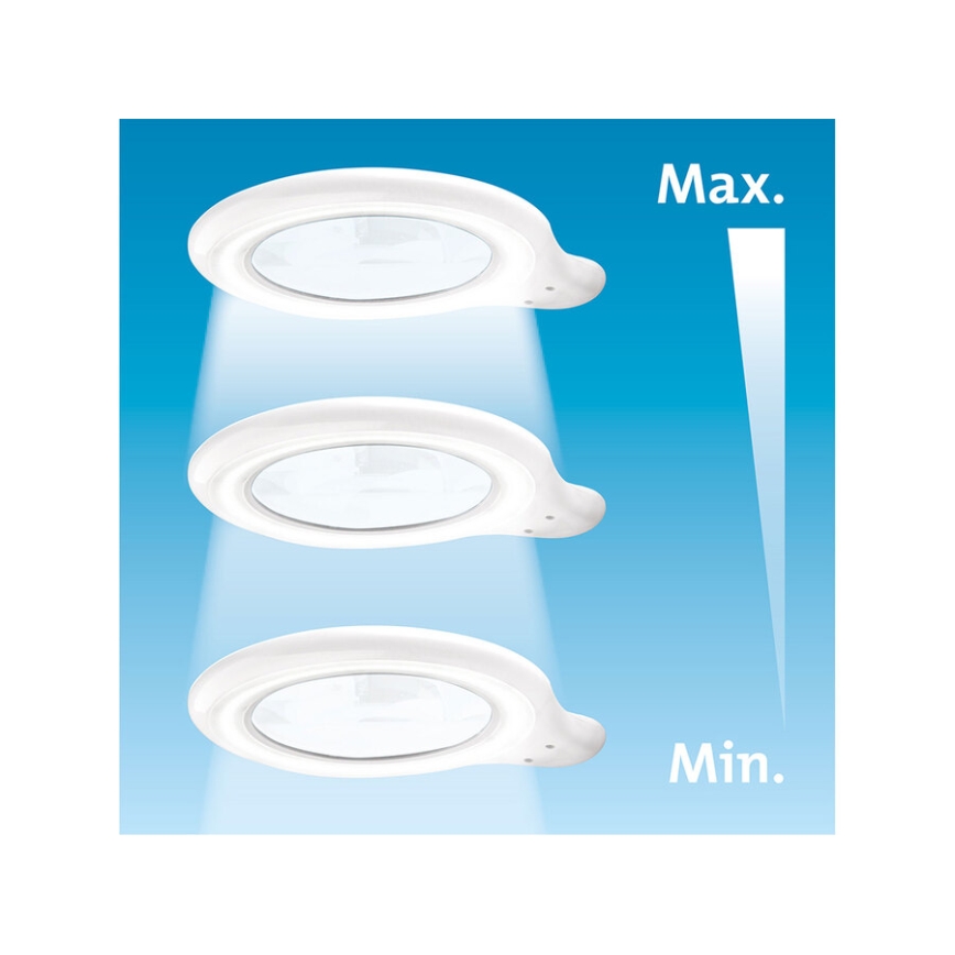 Extol - LED stolna lampa s lupom i mogućnošću regulacije svjetline LED/10W/230V bijela