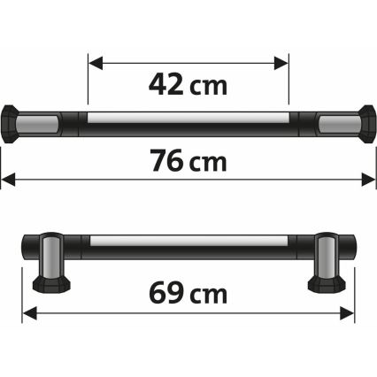 Extol - Magnetna montažna lampa LED/6xAA žuta/crna