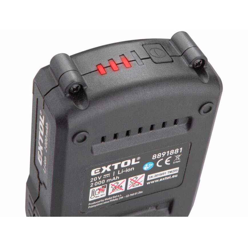 Extol Premium - Akumulatorski bušači čekić 2000 mAh/20V