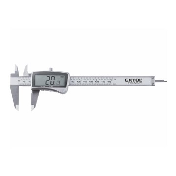 Extol Premium - Digitalno pomično mjerilo 0-150 mm 1xCR2032 nehrđajući čelik