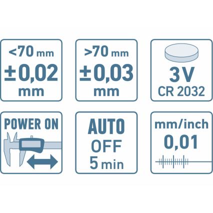 Extol Premium - Digitalno pomično mjerilo 0-150 mm 1xCR2032 nehrđajući čelik