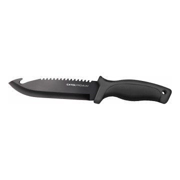 Extol Premium - Lovacki nož crni/nerđajući čelik 15 cm