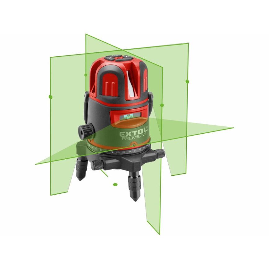 Extol Premium - Samonivelirajući križni linijski laser 5V/5200 mAh IP54