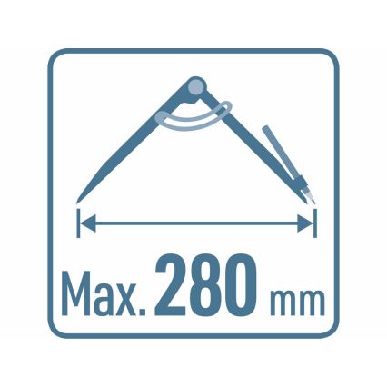 Extol Premium - Stolarski šestar s utorom za olovku 0-280 mm