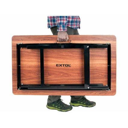 Extol - sklopivi radni stol 100x60 cm, smeđe/crne boje