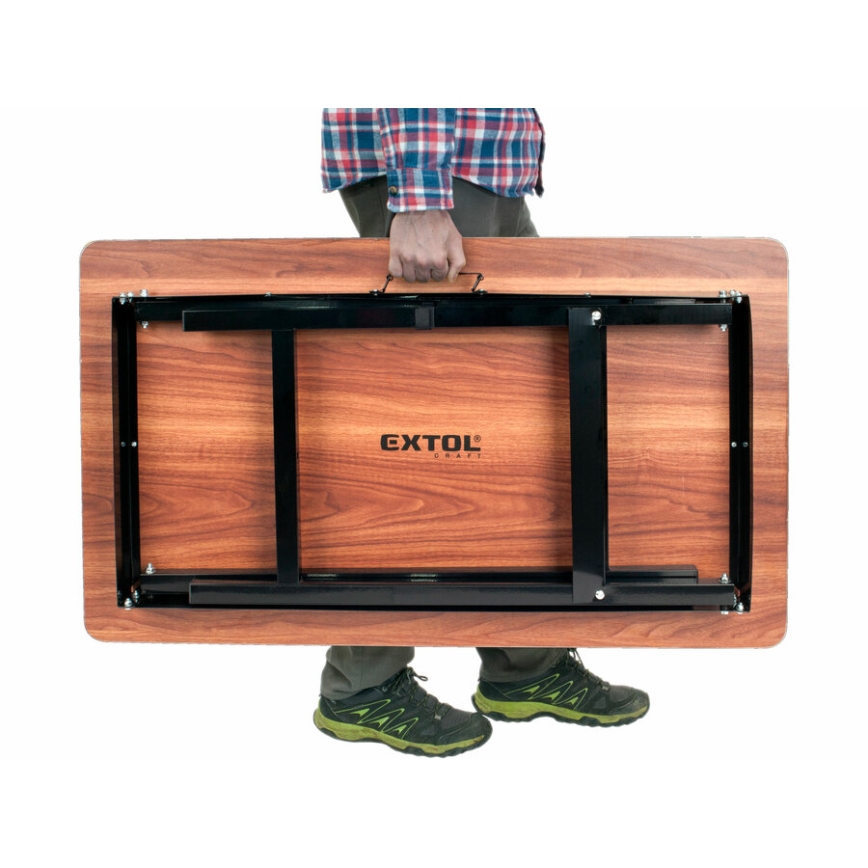 Extol - sklopivi radni stol 100x60 cm, smeđe/crne boje